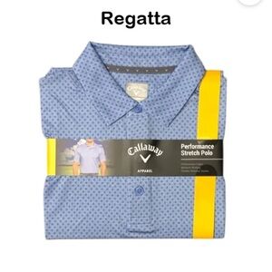 Men’s Callaway regatta Blue size large golfing, shirt Geometric Shirt